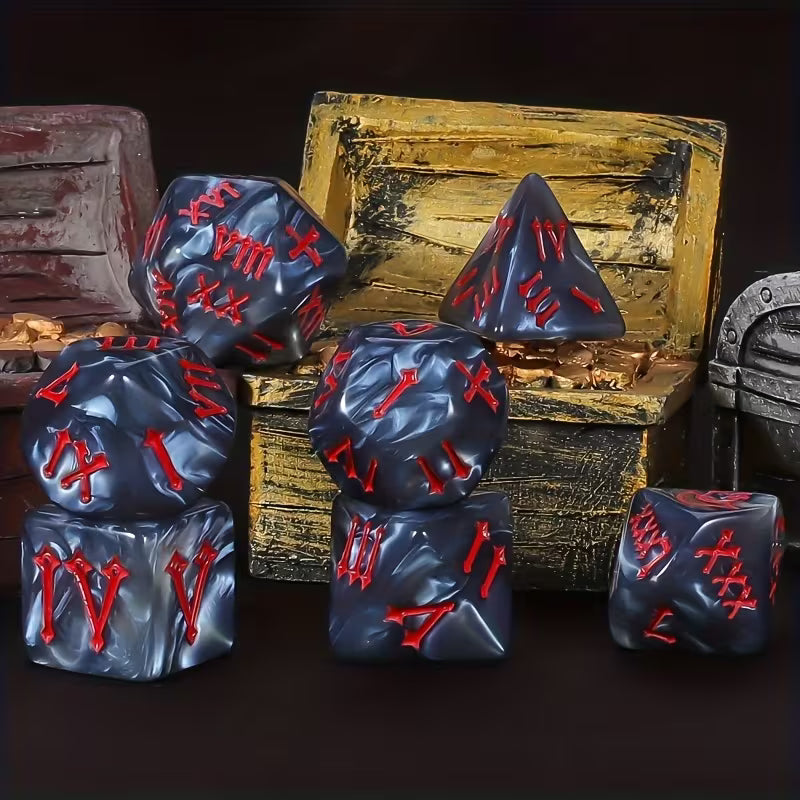 Pack 7 Dados de Rol RPG Colección Calabozos Y Dragones