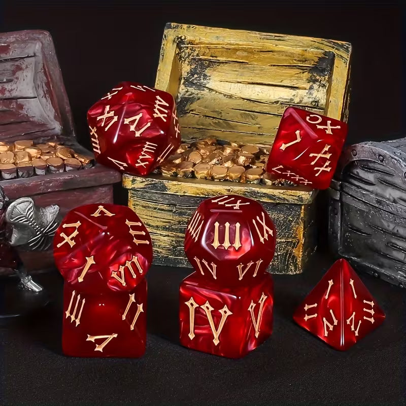 Pack 7 Dados de Rol RPG Colección Calabozos Y Dragones