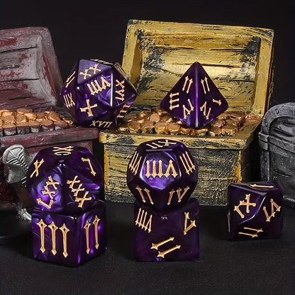 Pack 7 Dados de Rol RPG Colección Calabozos Y Dragones