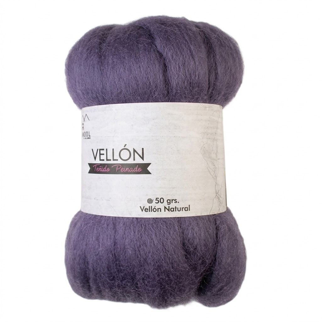 Vellón Teñido 100% Oveja Topwool 50 Grs.