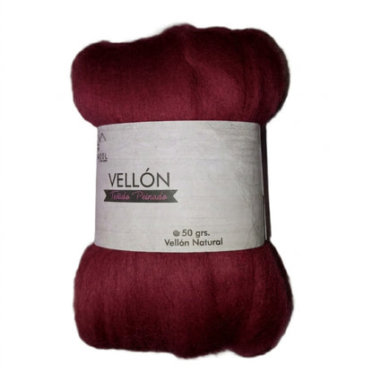 Vellón Teñido 100% Oveja Topwool 50 Grs.