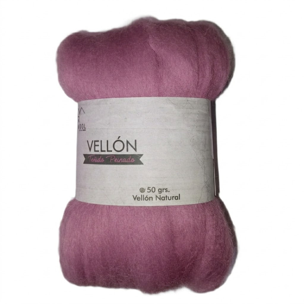 Vellón Teñido 100% Oveja Topwool 50 Grs.