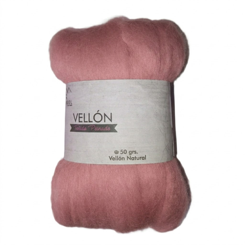 Vellón Teñido 100% Oveja Topwool 50 Grs.