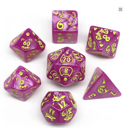 Pack 7 Dados Especiales RPG Colección Calabozos Y Dragones