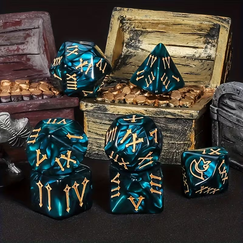 Pack 7 Dados de Rol RPG Colección Calabozos Y Dragones